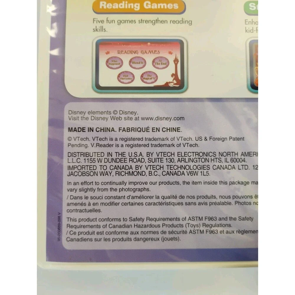 Vtech V.Reader Interactive E-Reading System Disney Tangled Ages 4-6 Years